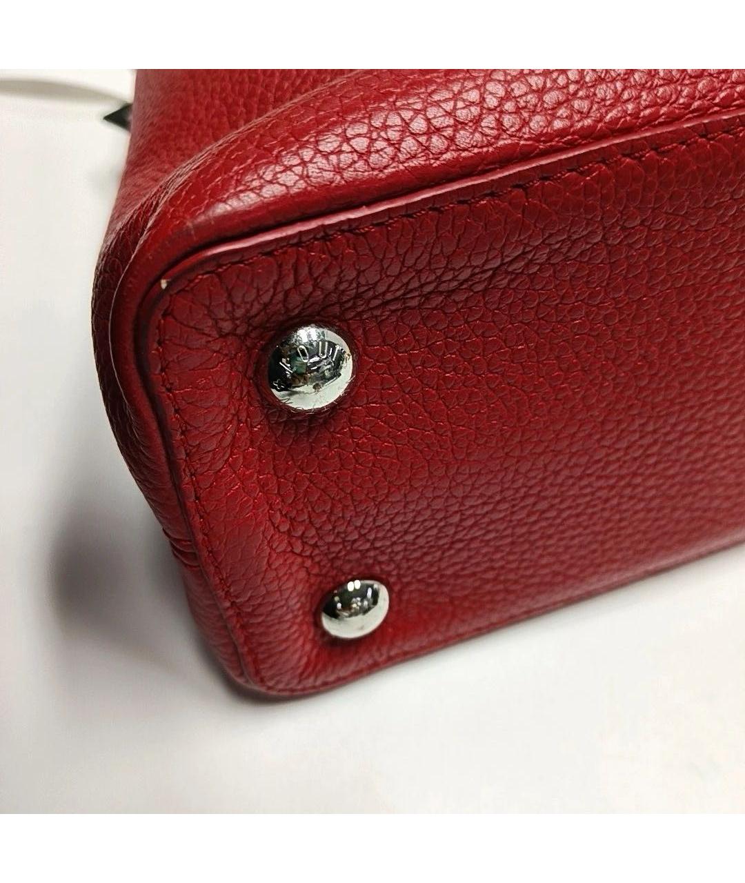 LOUIS VUITTON Красная кожаная сумка через плечо, фото 6