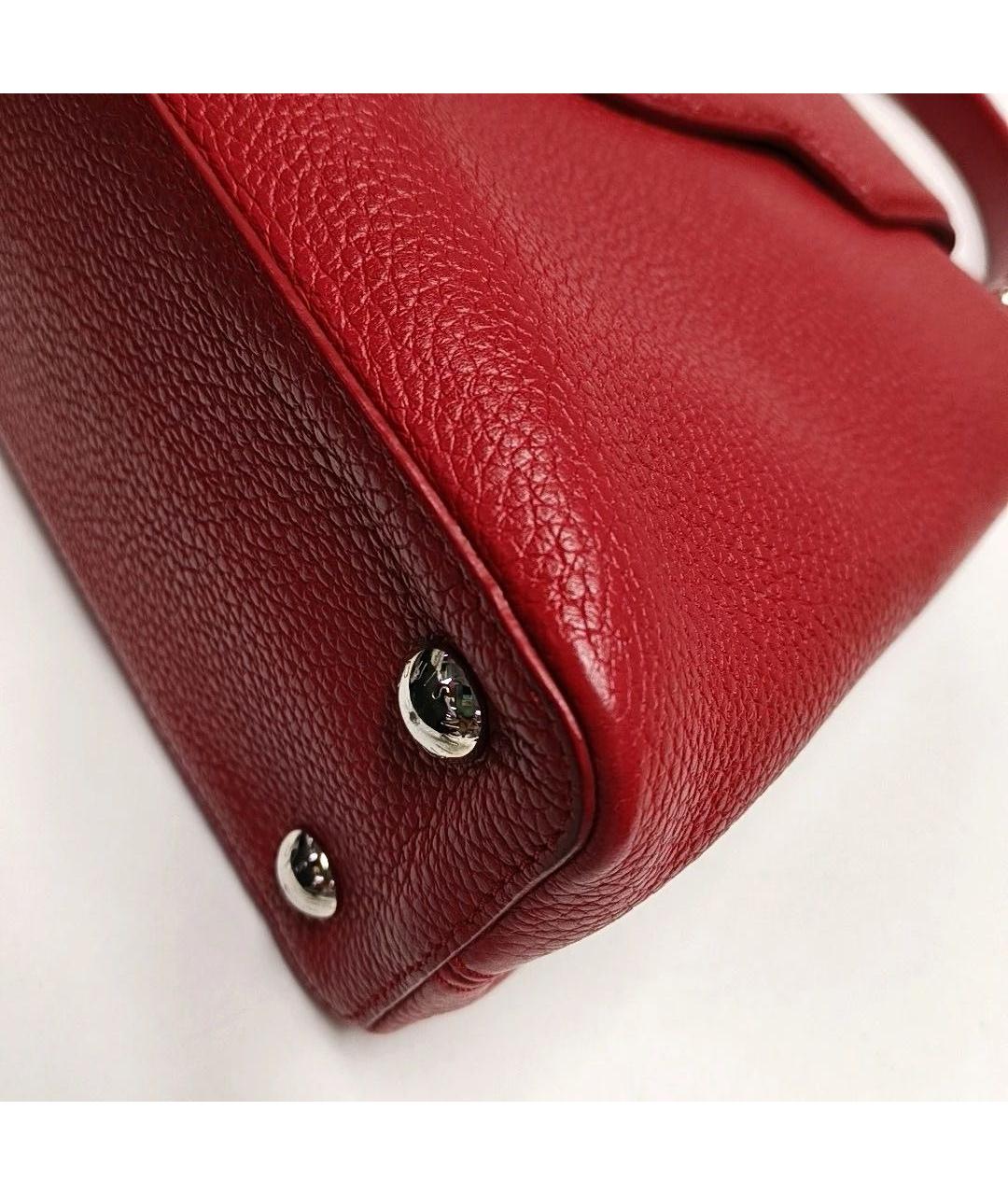 LOUIS VUITTON Красная кожаная сумка через плечо, фото 7