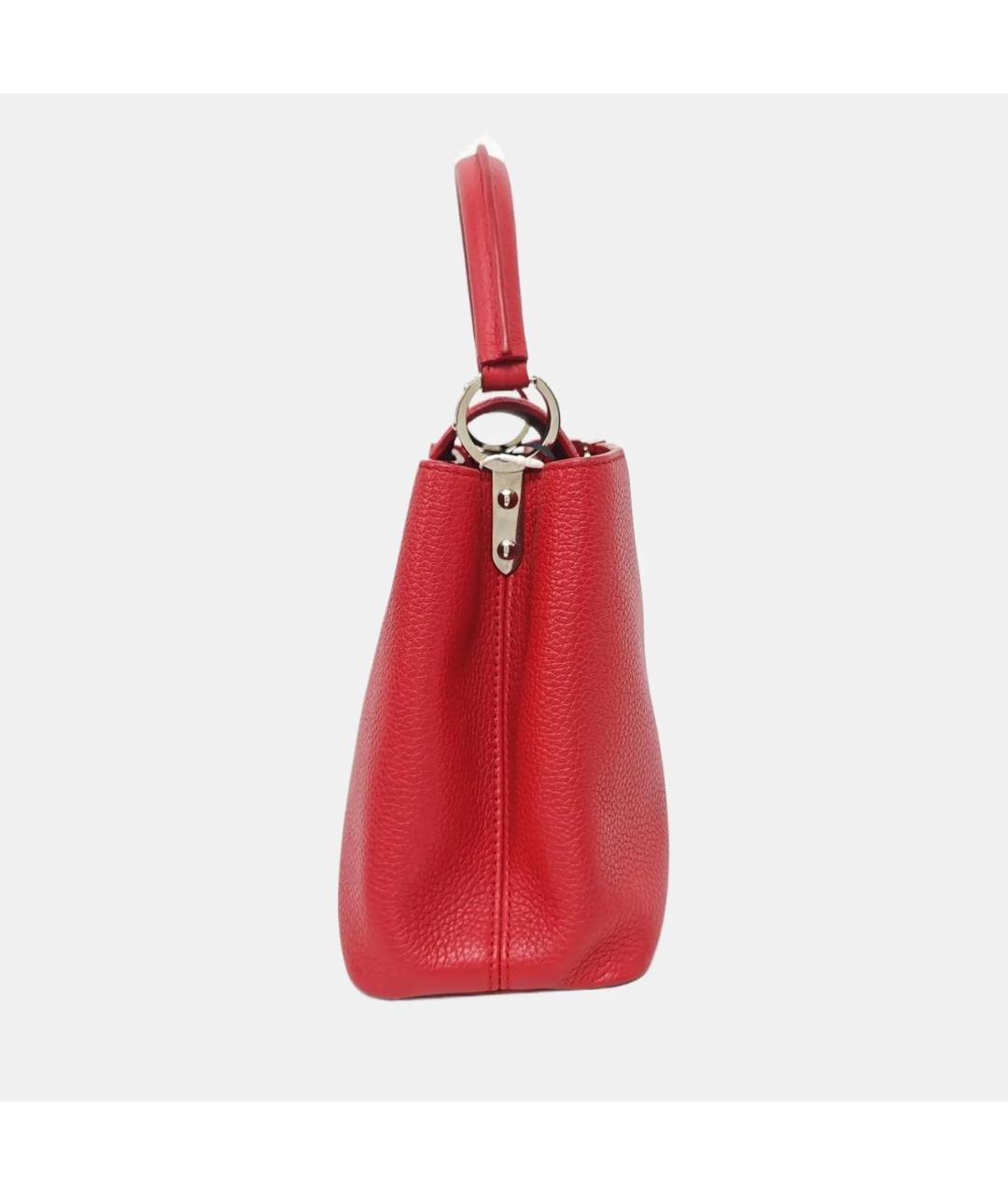 LOUIS VUITTON Красная кожаная сумка через плечо, фото 3