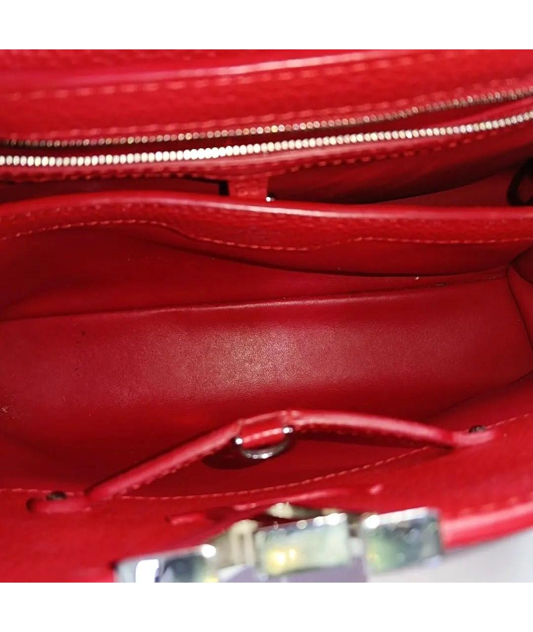 LOUIS VUITTON Красная кожаная сумка через плечо, фото 5