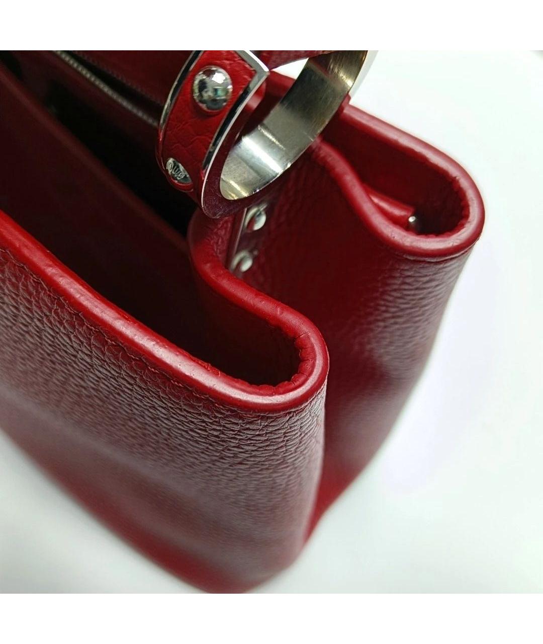 LOUIS VUITTON Красная кожаная сумка через плечо, фото 8