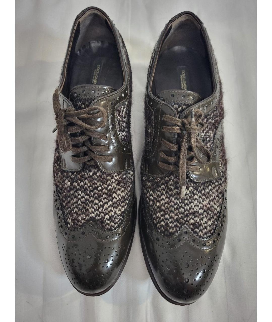 DOLCE&GABBANA Коричневые кожаные лоферы, фото 2