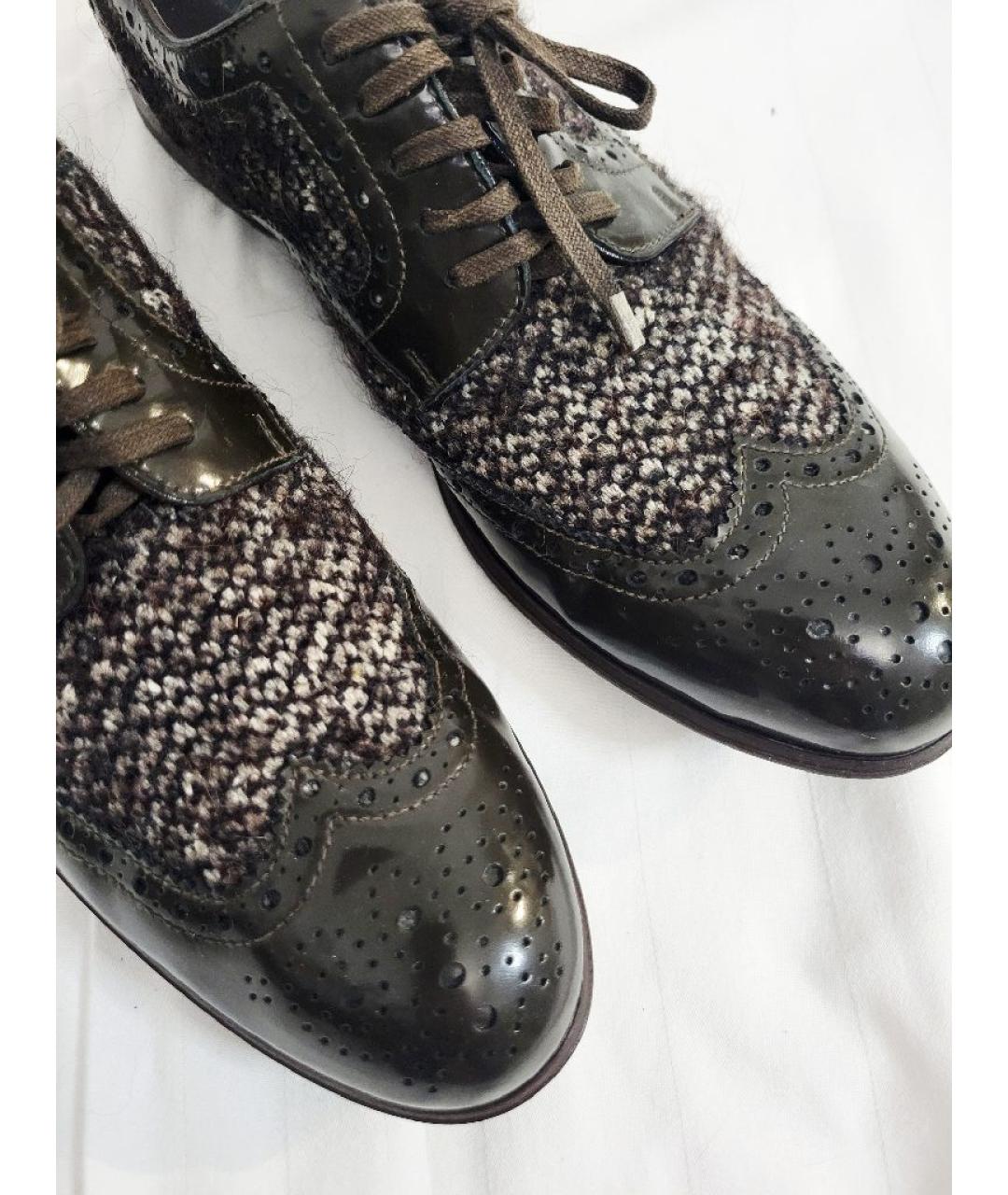 DOLCE&GABBANA Коричневые кожаные лоферы, фото 3