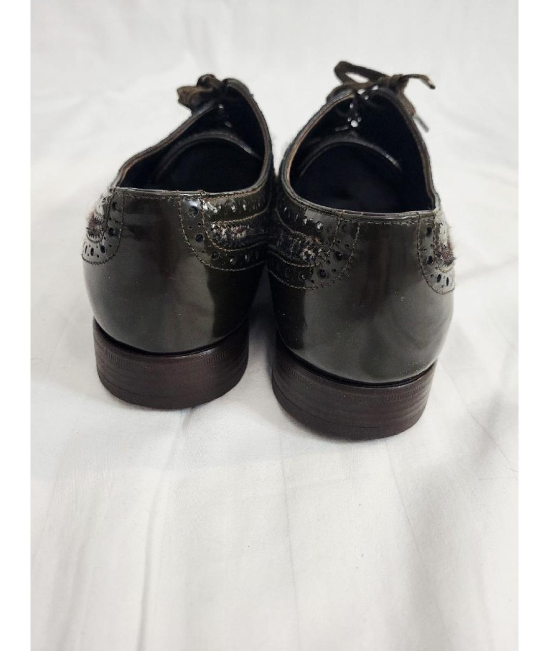 DOLCE&GABBANA Коричневые кожаные лоферы, фото 5