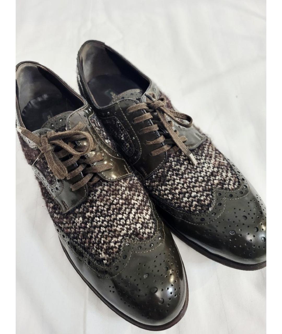 DOLCE&GABBANA Коричневые кожаные лоферы, фото 7