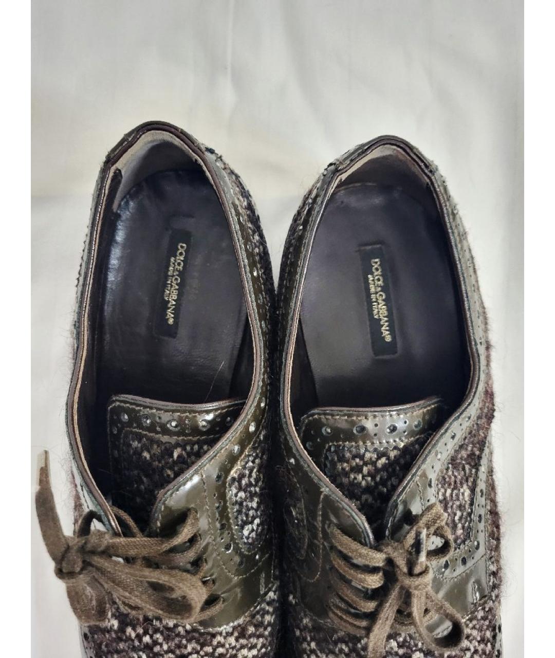 DOLCE&GABBANA Коричневые кожаные лоферы, фото 4