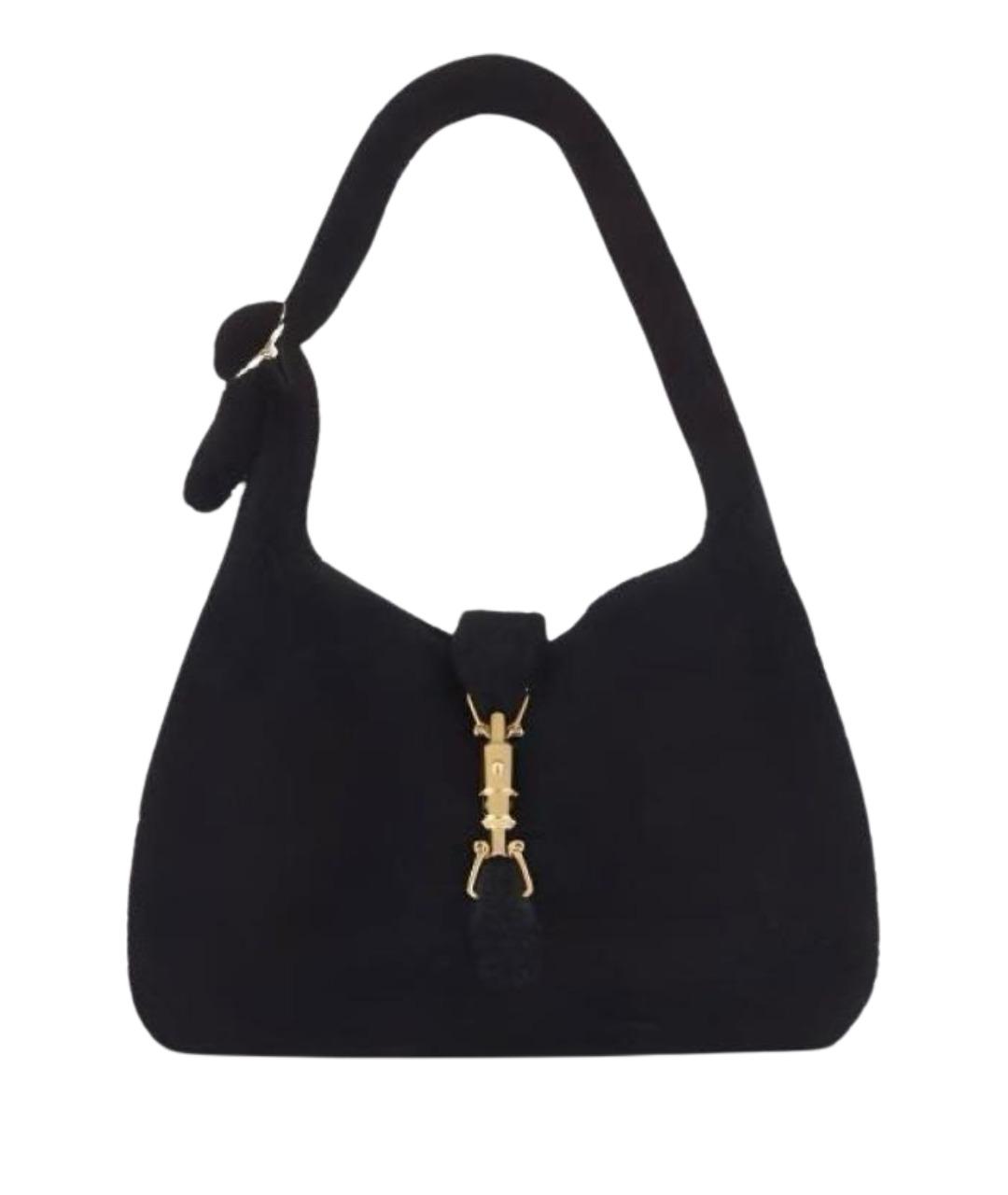 GUCCI Черная меховая сумка через плечо, фото 1