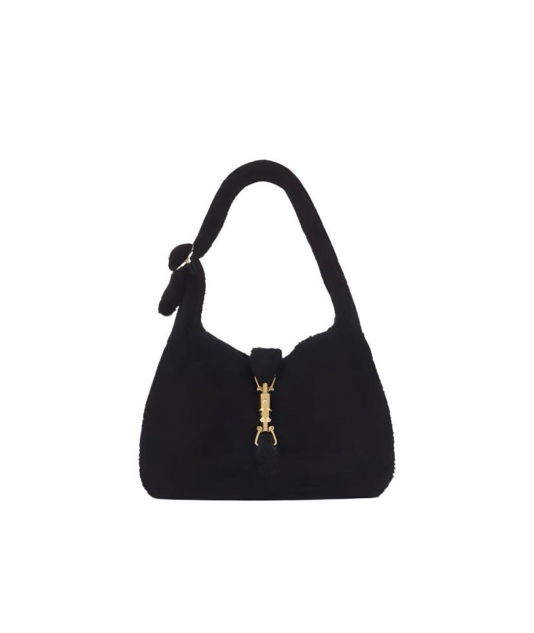 GUCCI Черная меховая сумка через плечо, фото 8