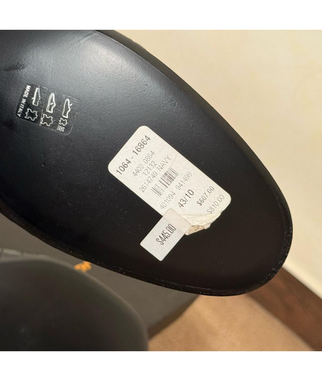 GIUSEPPE ZANOTTI DESIGN Темно-синие кожаные лоферы, фото 6