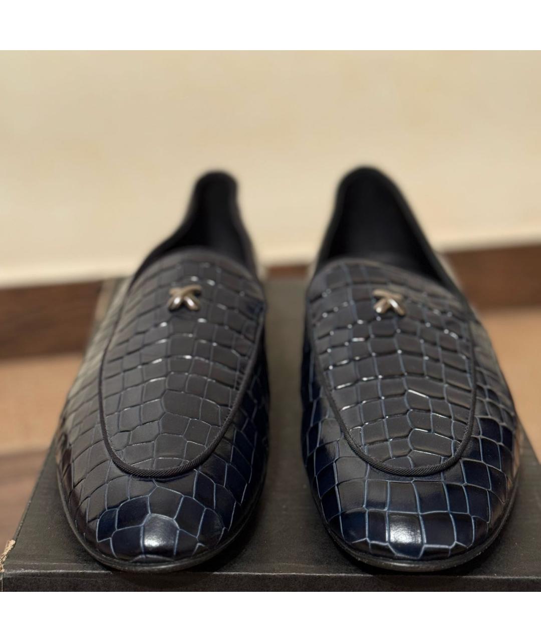 GIUSEPPE ZANOTTI DESIGN Темно-синие кожаные лоферы, фото 2