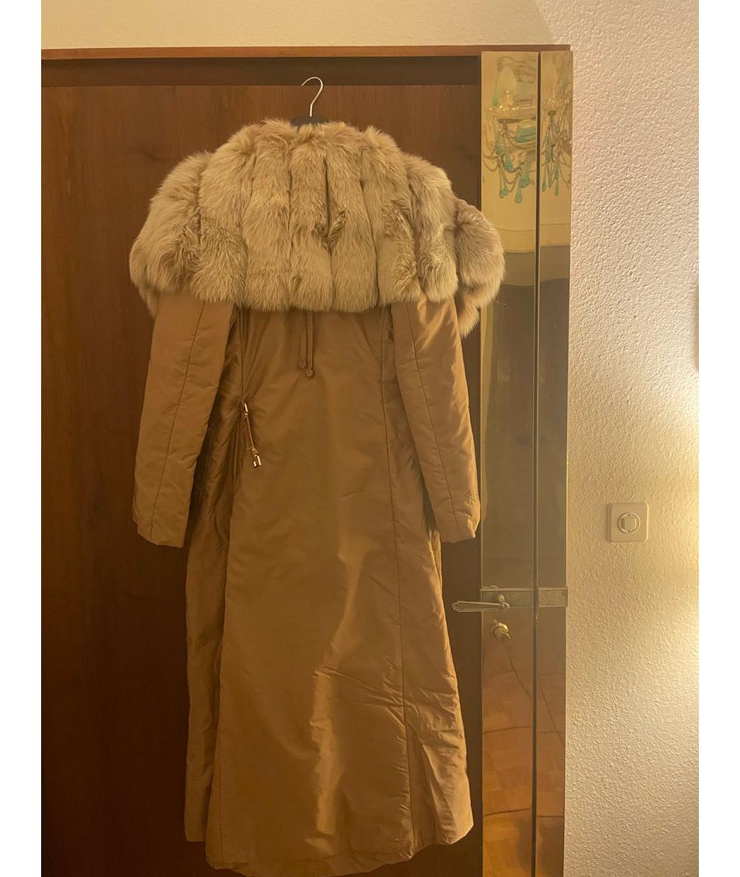 ERMANNO SCERVINO Бежевый шерстяной тренч/плащ, фото 2