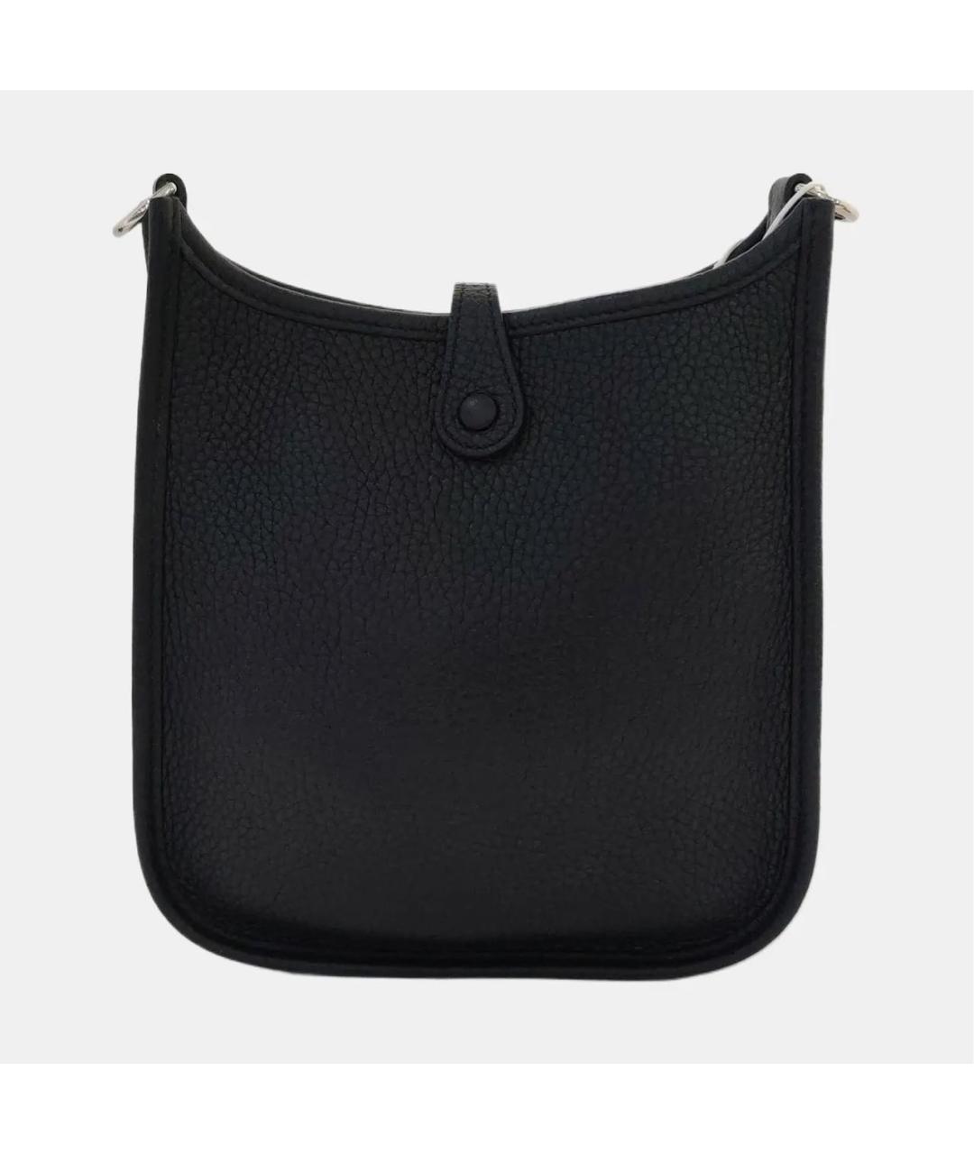 HERMES Черная кожаная сумка через плечо, фото 4