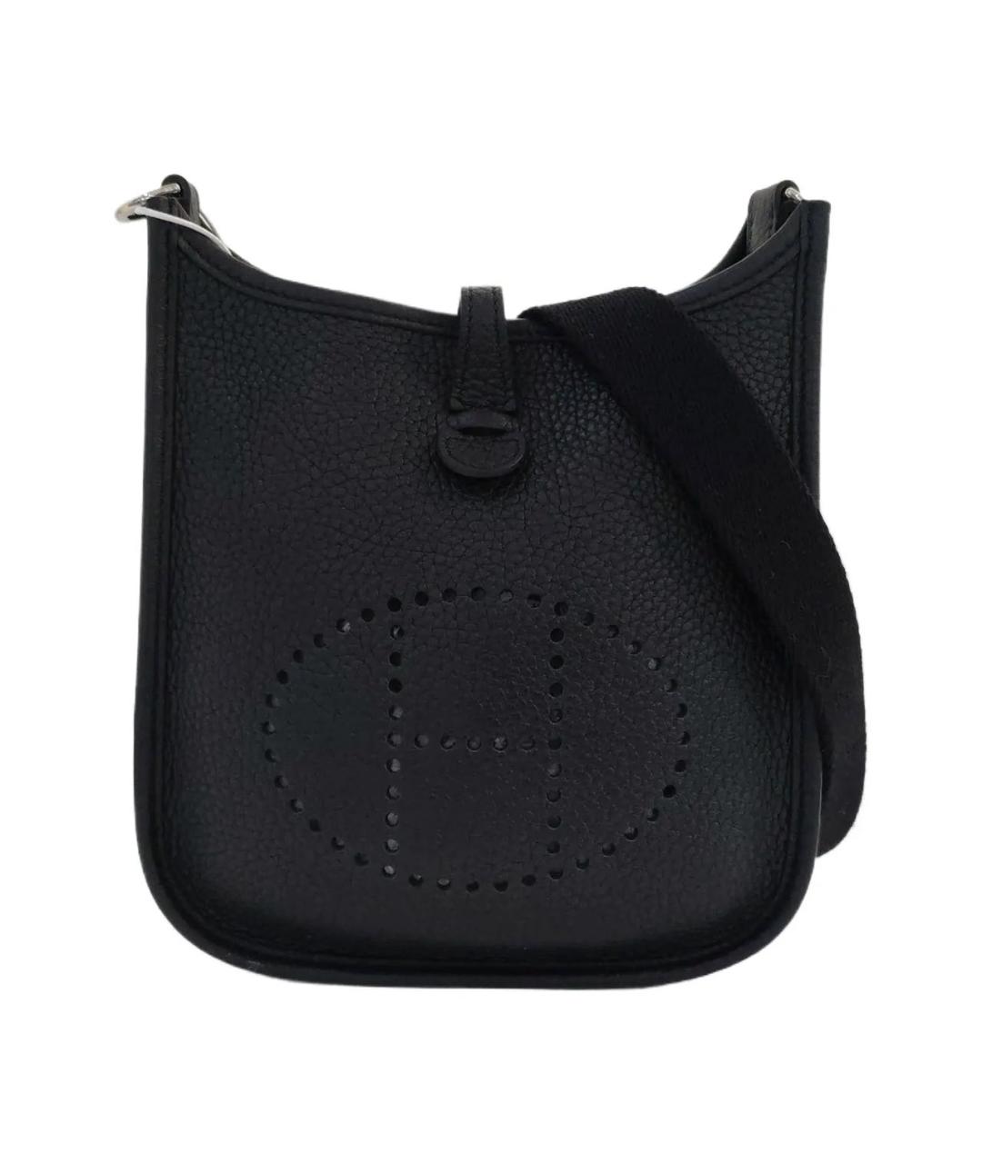 HERMES Черная кожаная сумка через плечо, фото 1