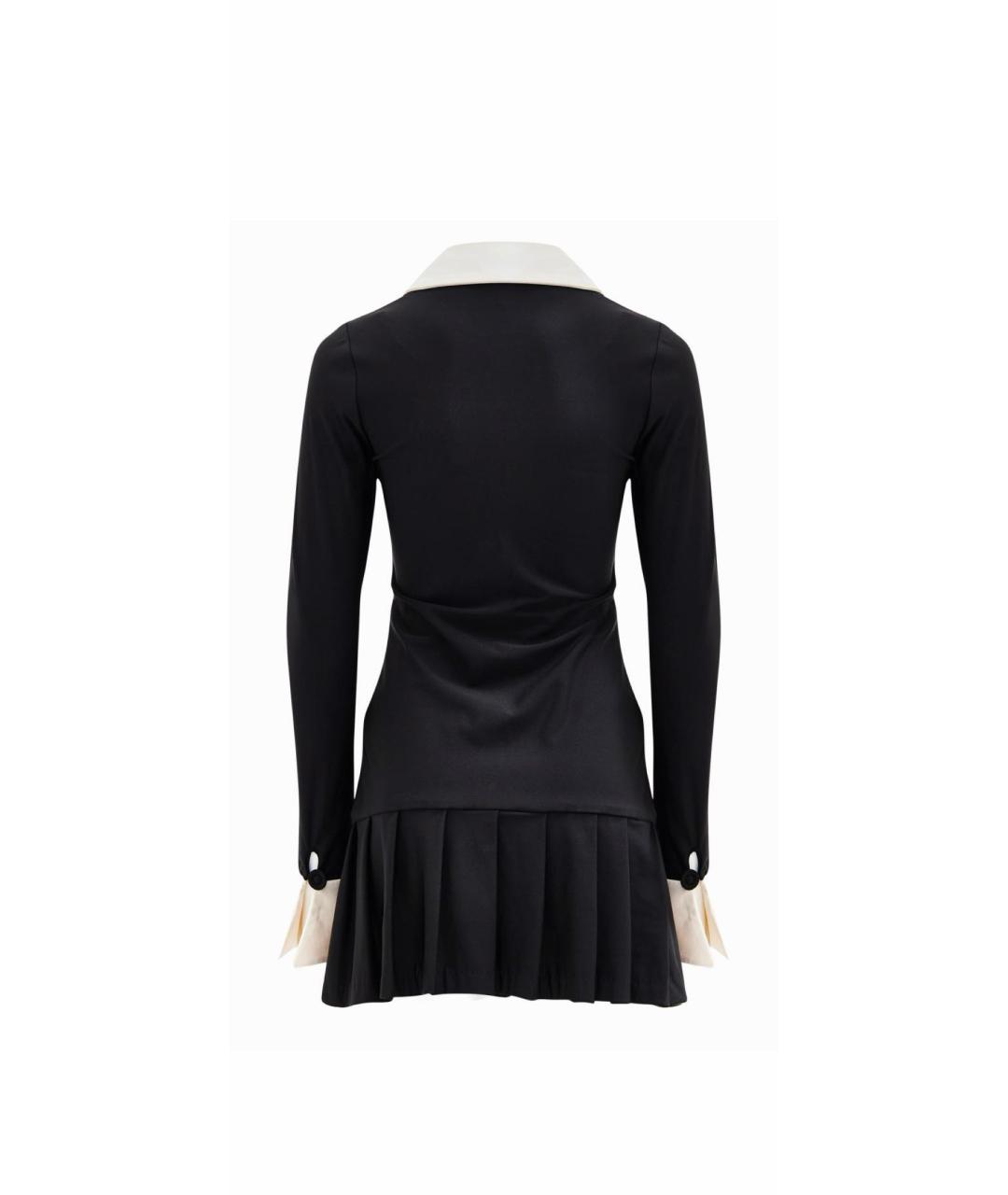 ANNA SUI Черное вискозное коктейльное платье, фото 2