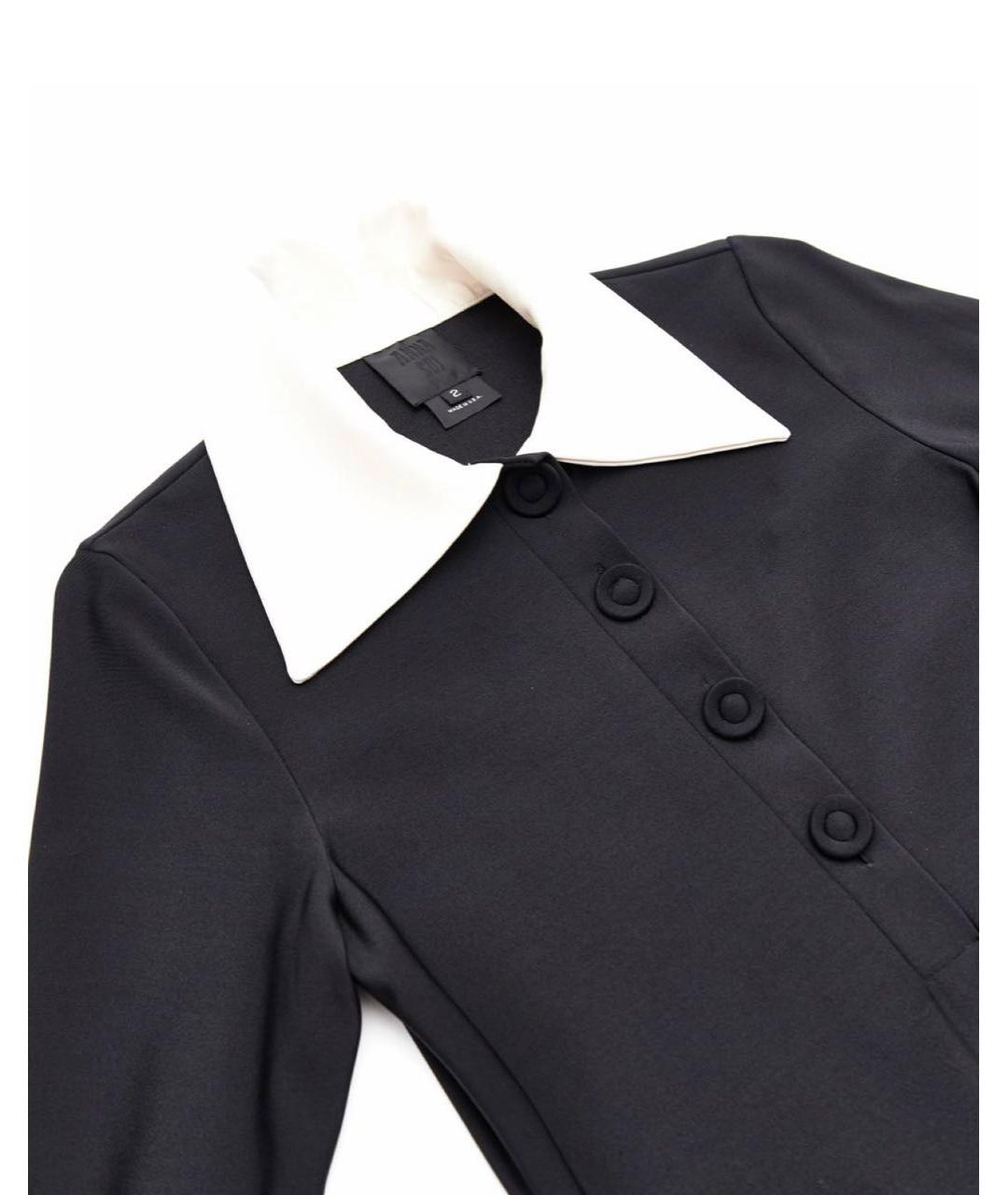 ANNA SUI Черное вискозное коктейльное платье, фото 3