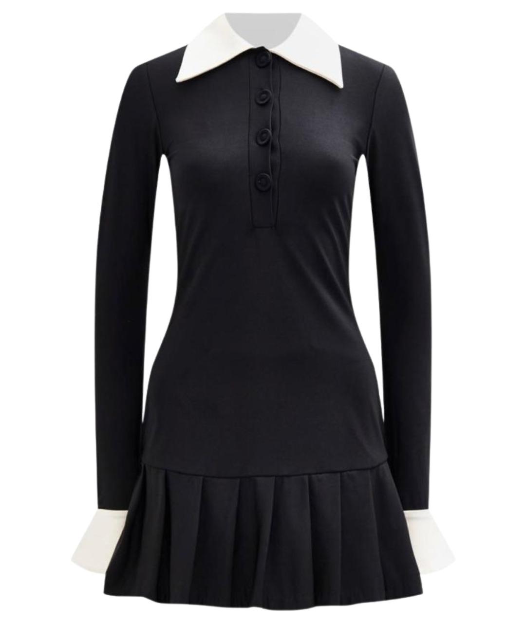 ANNA SUI Черное вискозное коктейльное платье, фото 1