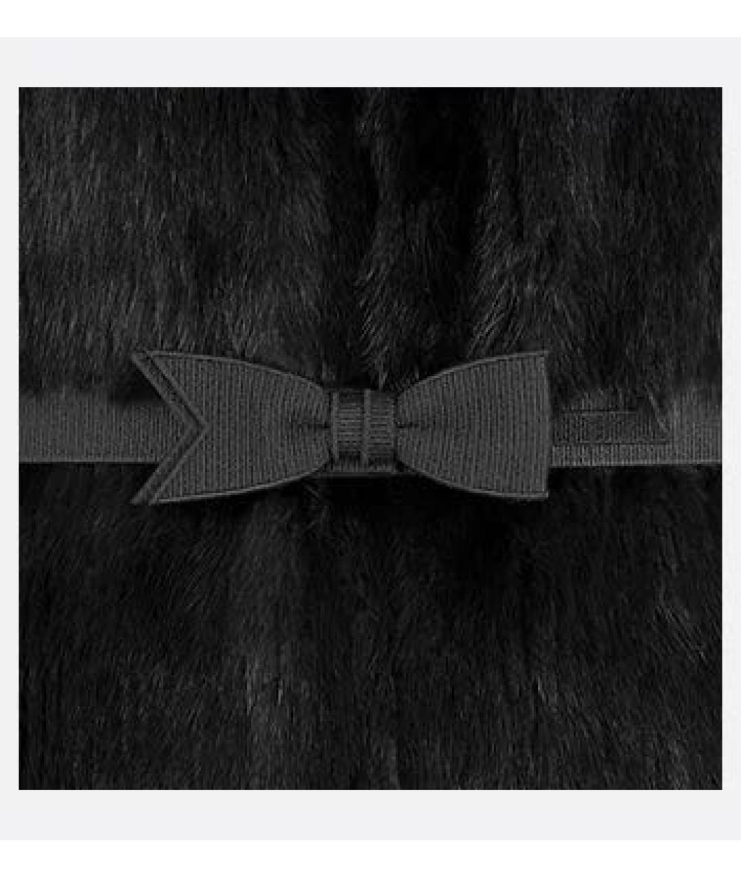CHRISTIAN DIOR Черная меховая шуба, фото 3