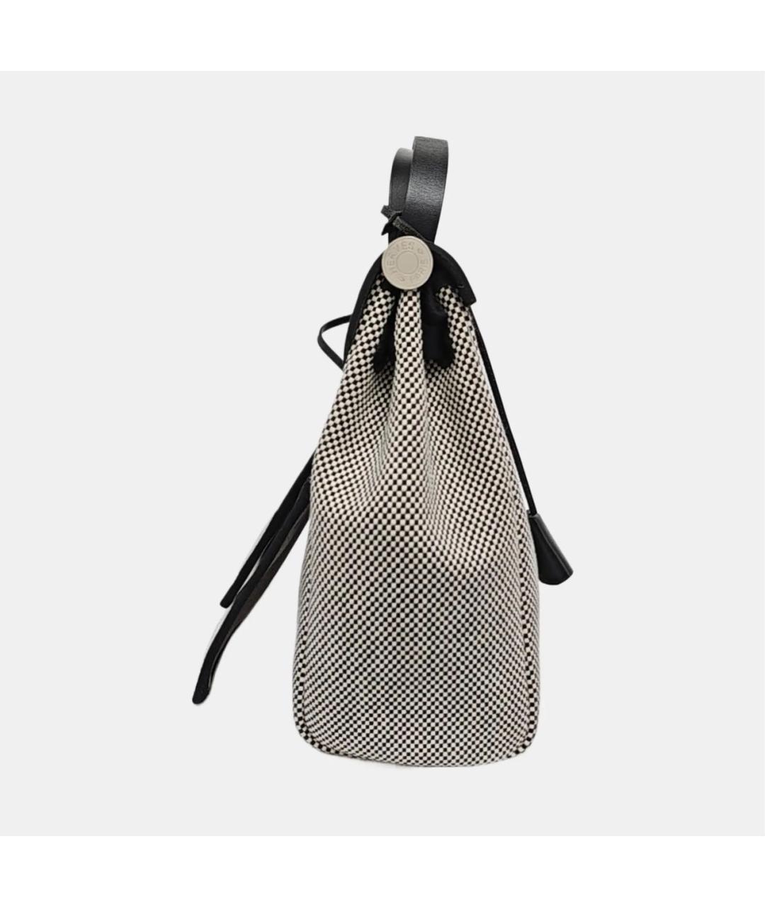 HERMES Серая кожаная сумка с короткими ручками, фото 3