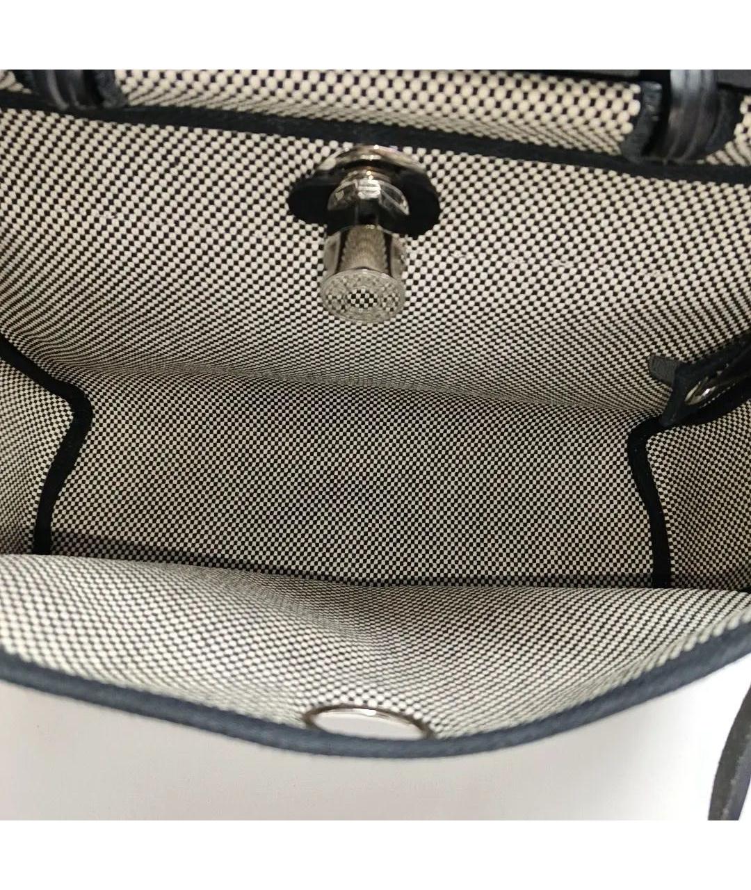 HERMES Серая кожаная сумка с короткими ручками, фото 5