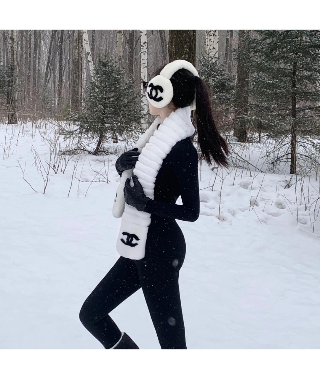 CHANEL Белые наушники, фото 4