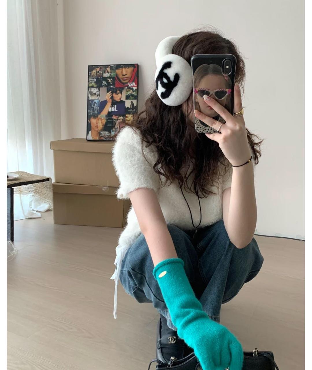 CHANEL Белые наушники, фото 6