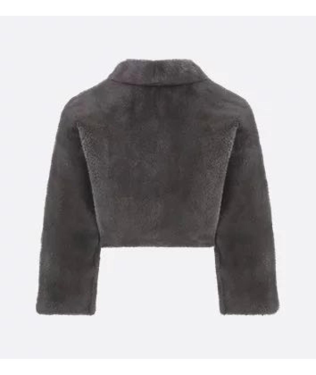 CHRISTIAN DIOR Серая меховая шуба, фото 2