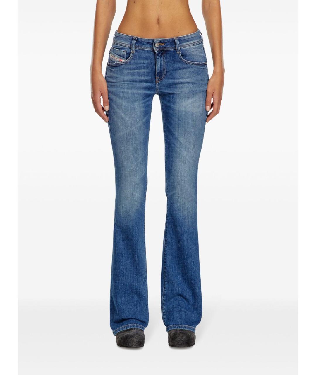DIESEL Синие хлопковые джинсы клеш, фото 3