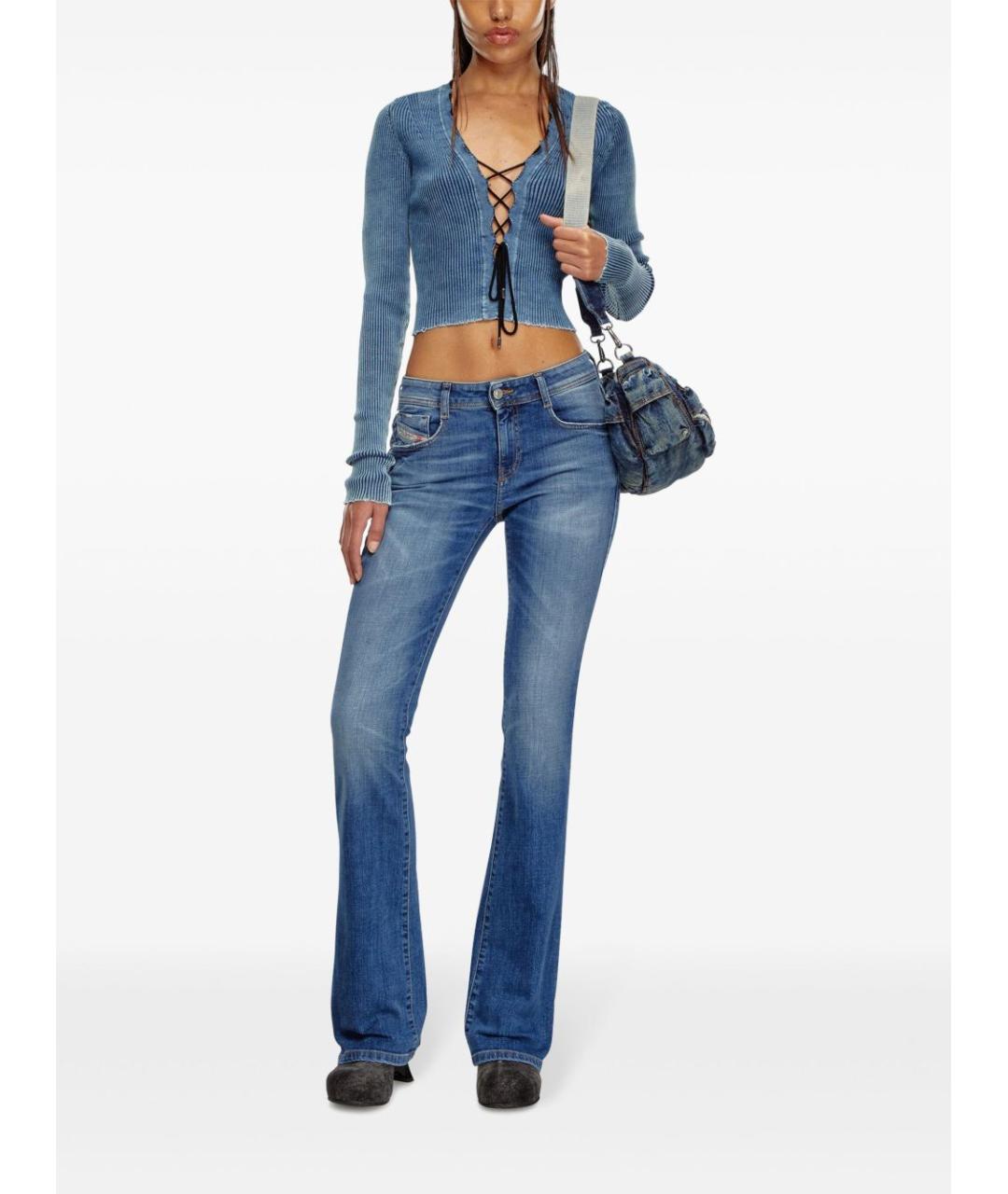 DIESEL Синие хлопковые джинсы клеш, фото 4