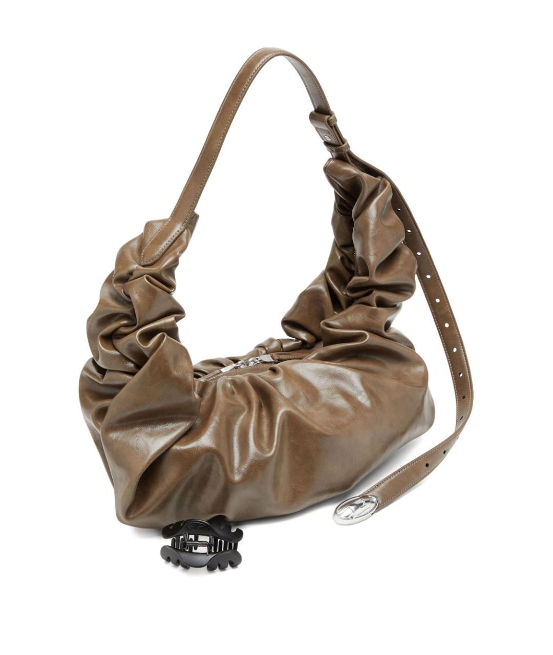 DIESEL Серая сумка тоут из искусственной кожи, фото 2