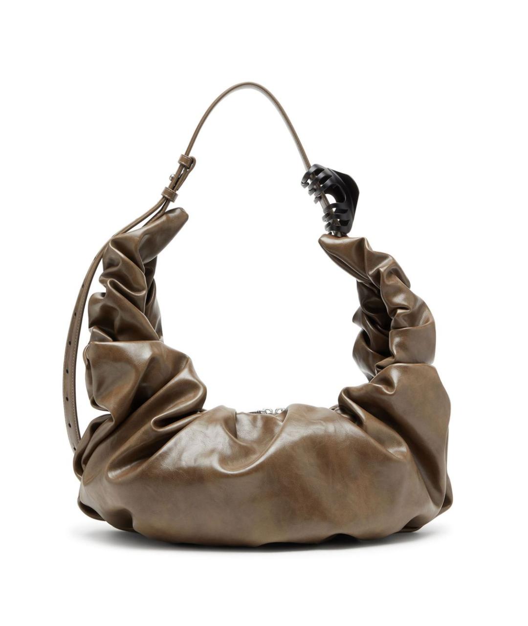 DIESEL Серая сумка тоут из искусственной кожи, фото 1