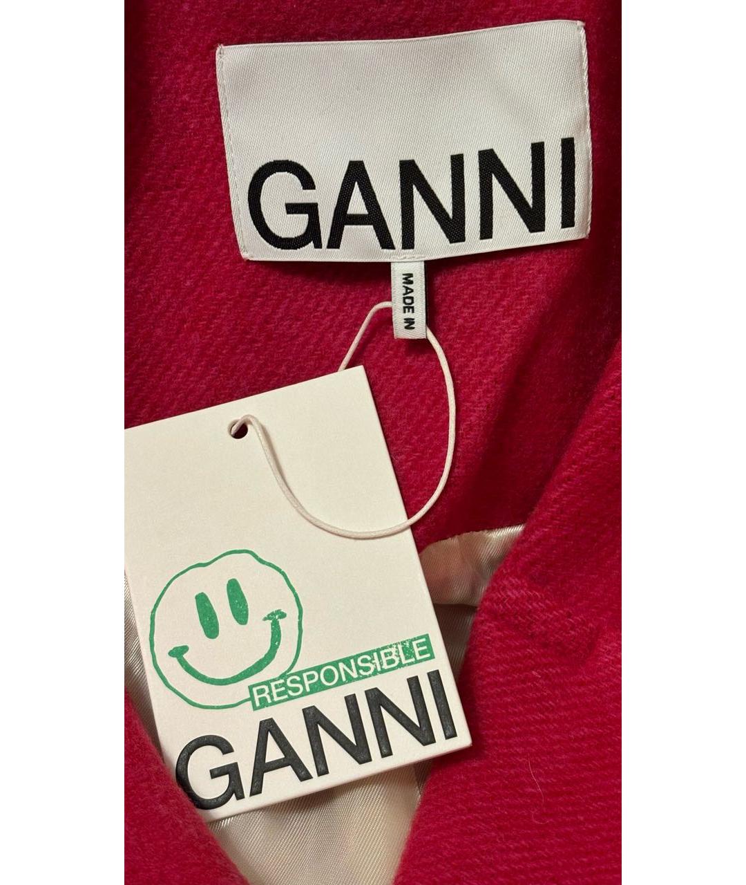 GANNI Красный шерстяной жакет/пиджак, фото 2