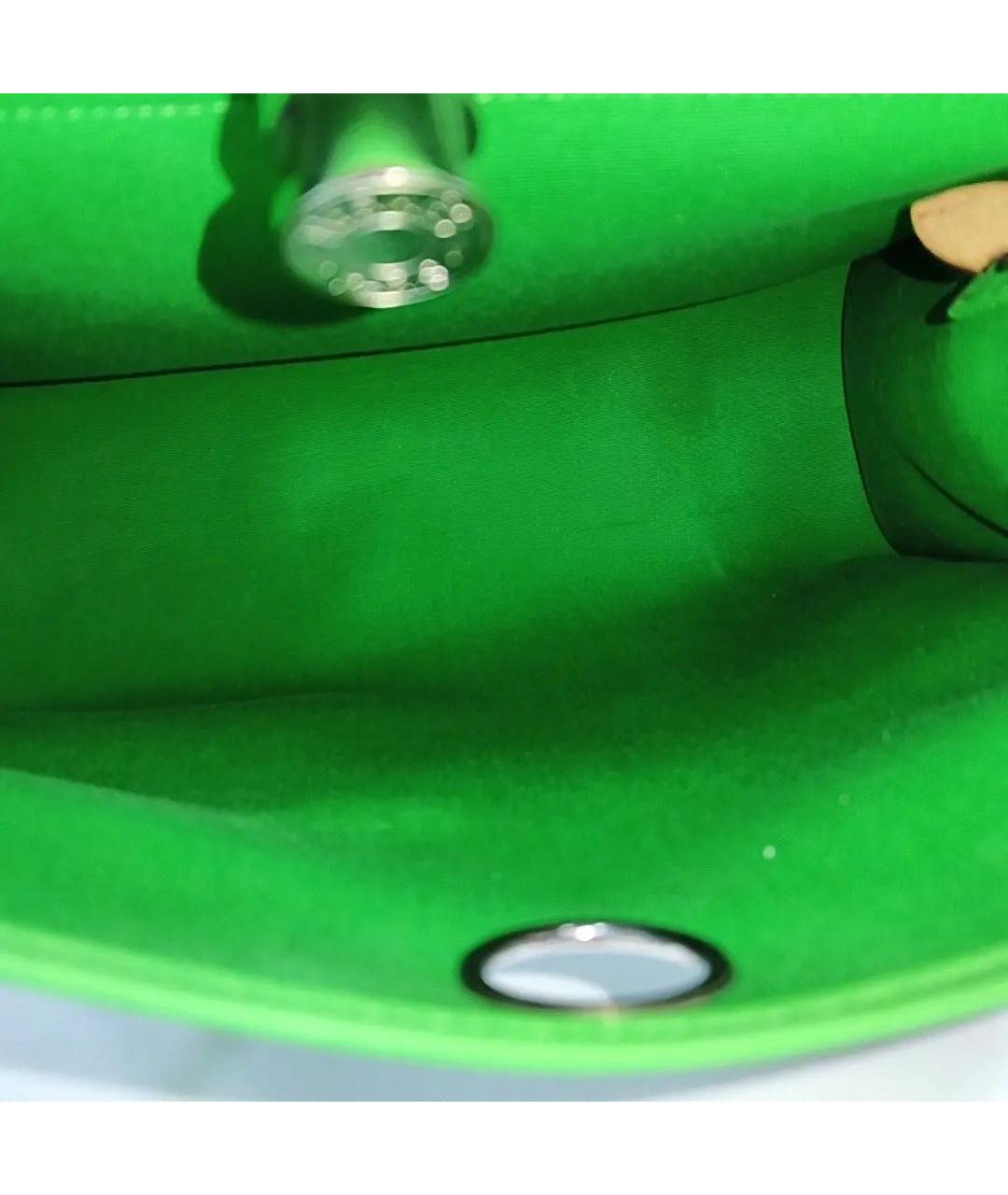 HERMES Зеленая тканевая сумка через плечо, фото 6