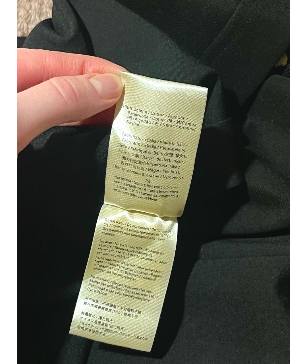 FENDI Черное хлопковое повседневное платье, фото 7