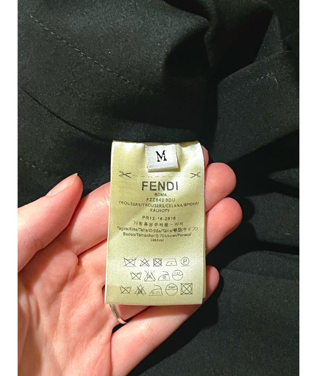 FENDI Черное хлопковое повседневное платье, фото 6