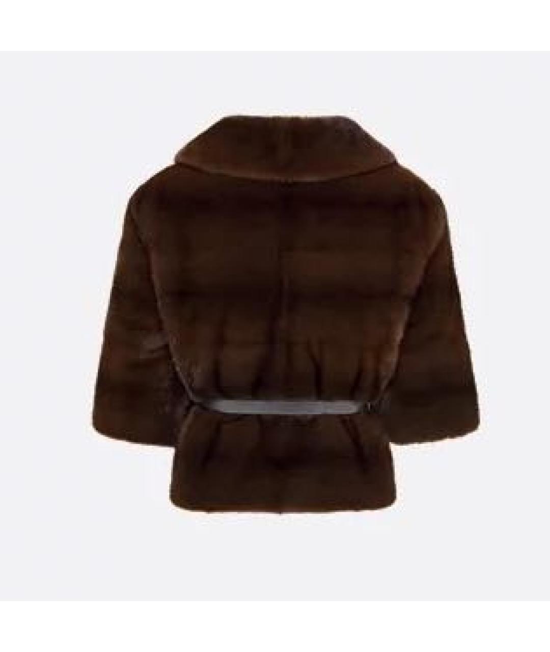 CHRISTIAN DIOR Коричневая меховая шуба, фото 2