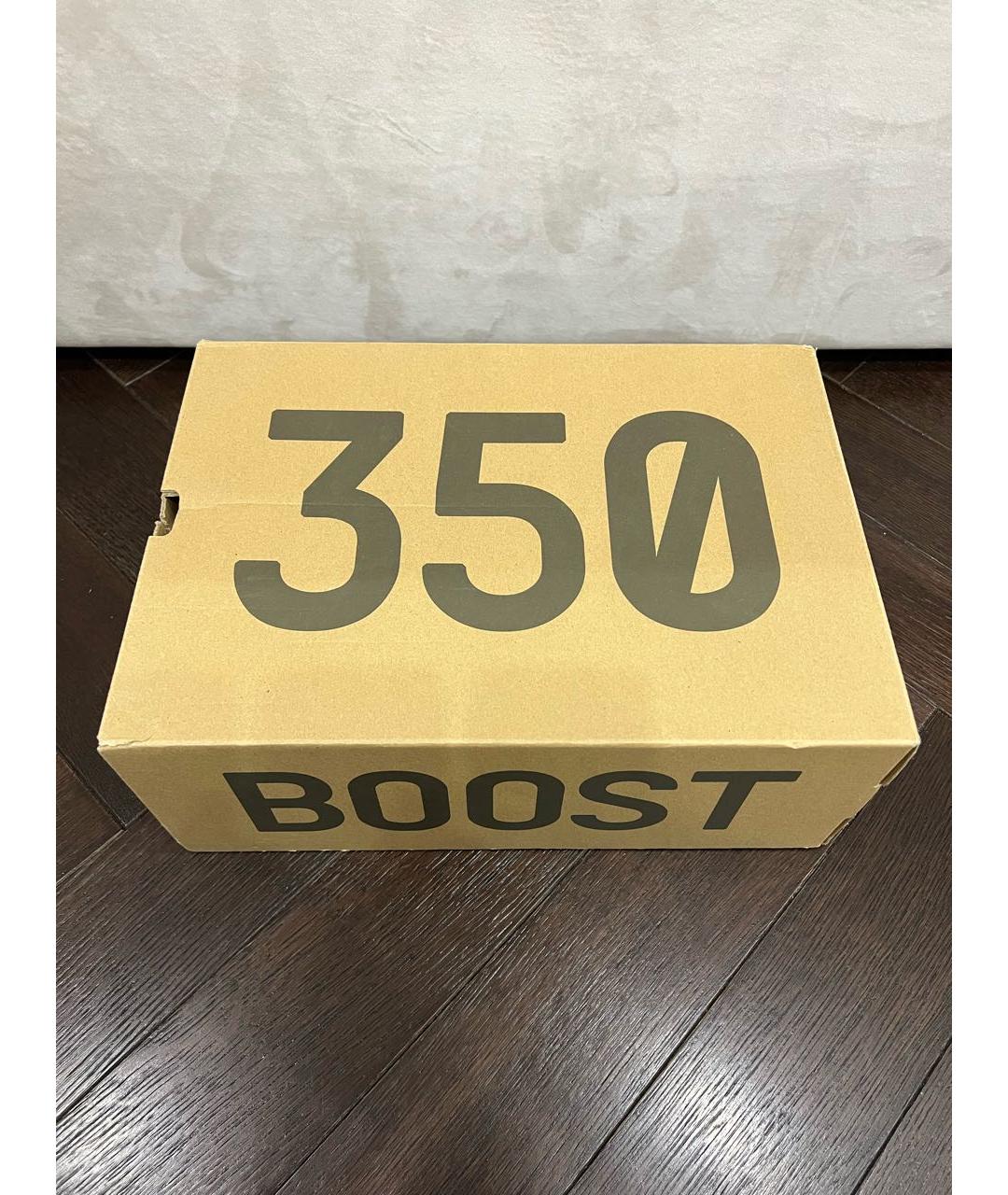 ADIDAS YEEZY Зеленые текстильные низкие кроссовки / кеды, фото 7