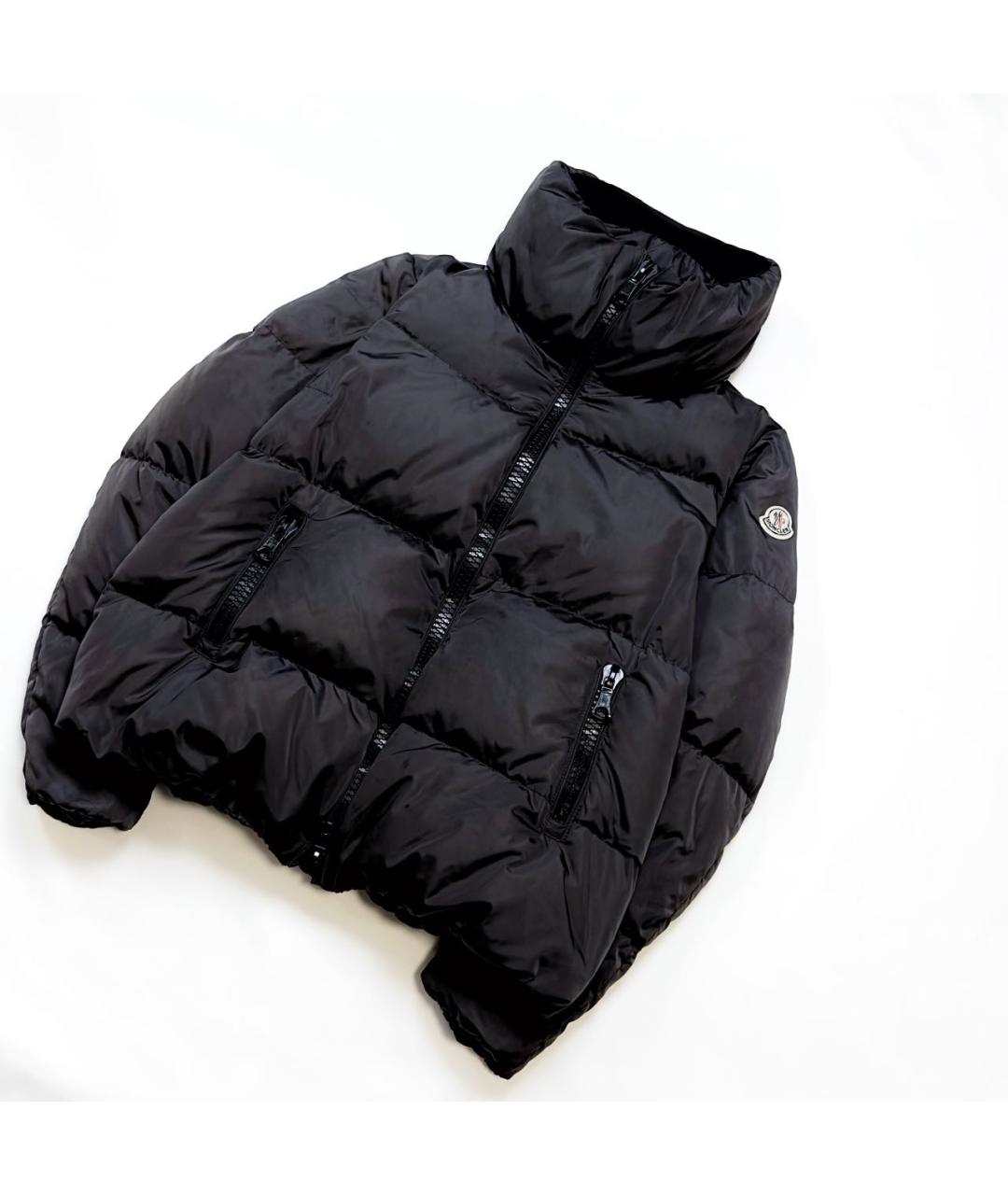 MONCLER Черный полиамидовый пуховик, фото 5