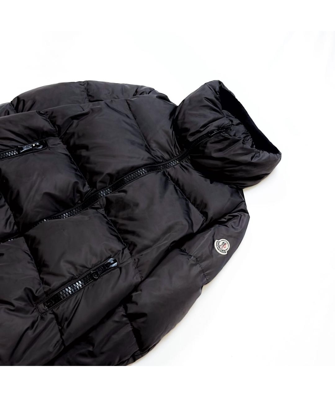 MONCLER Черный полиамидовый пуховик, фото 3