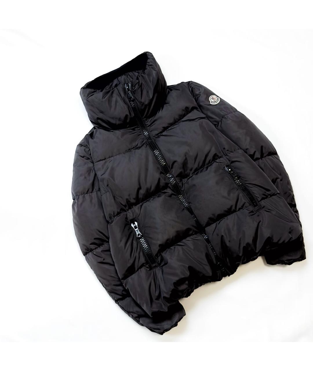 MONCLER Черный полиамидовый пуховик, фото 4