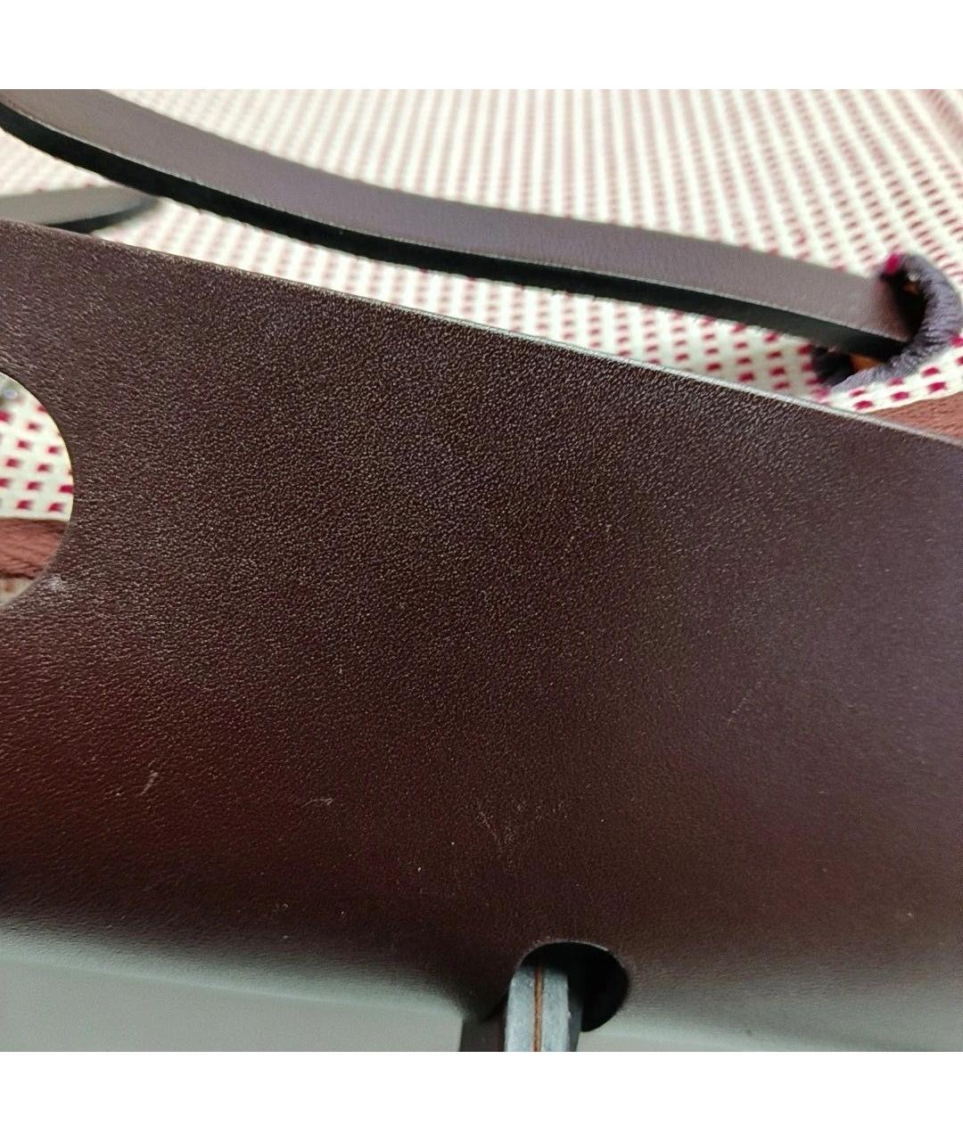 HERMES Бордовая кожаная сумка с короткими ручками, фото 8