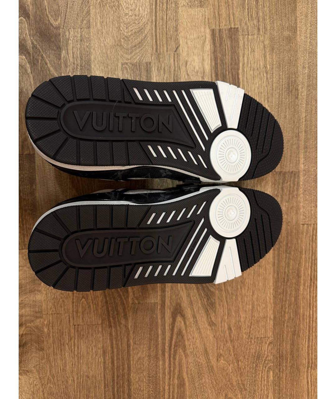 LOUIS VUITTON Белые низкие кроссовки / кеды из искусственной кожи, фото 5