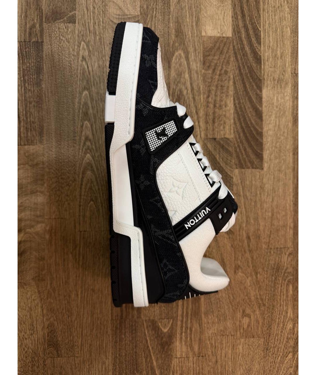 LOUIS VUITTON Белые низкие кроссовки / кеды из искусственной кожи, фото 6