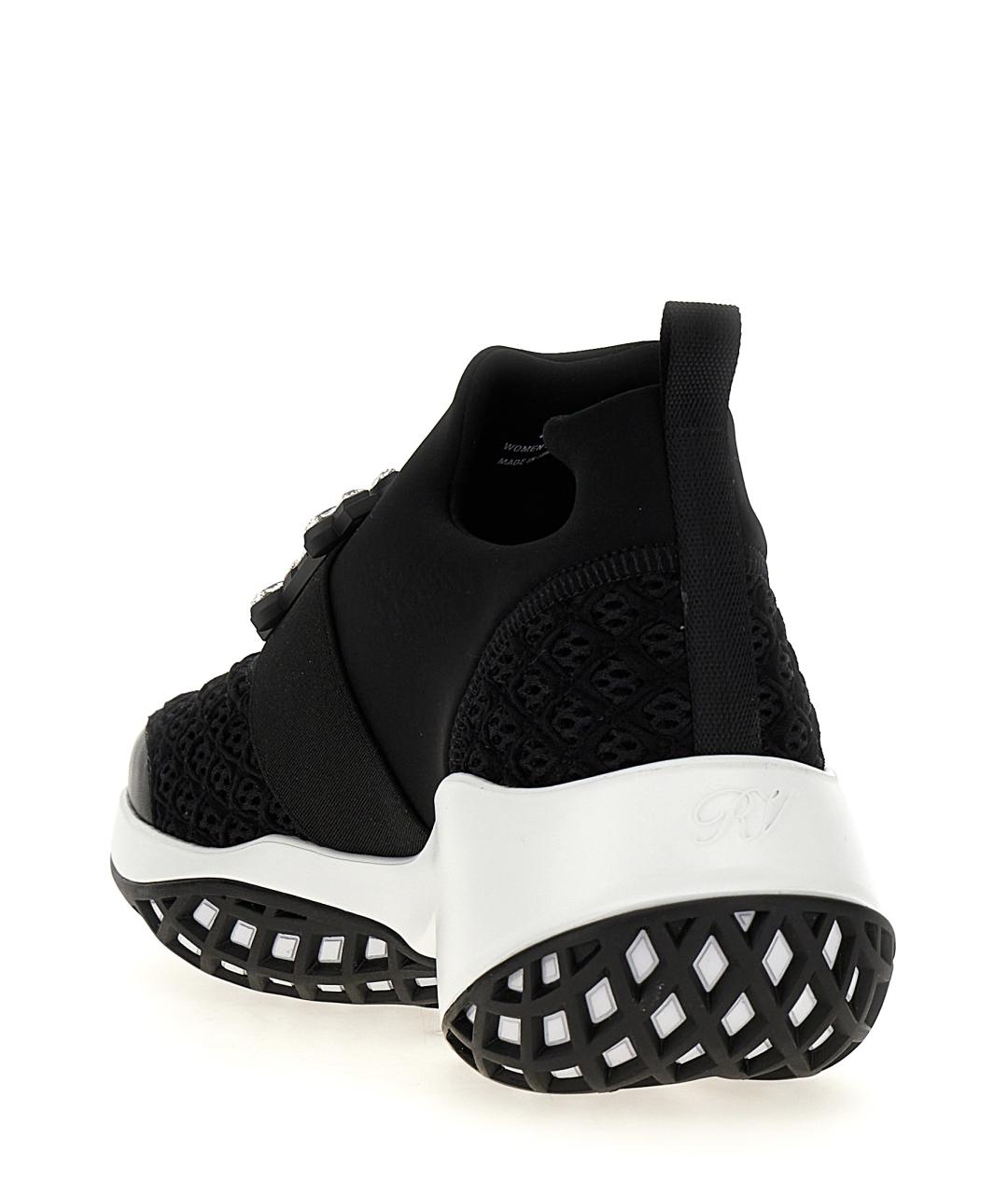 ROGER VIVIER Черные синтетические кроссовки, фото 3