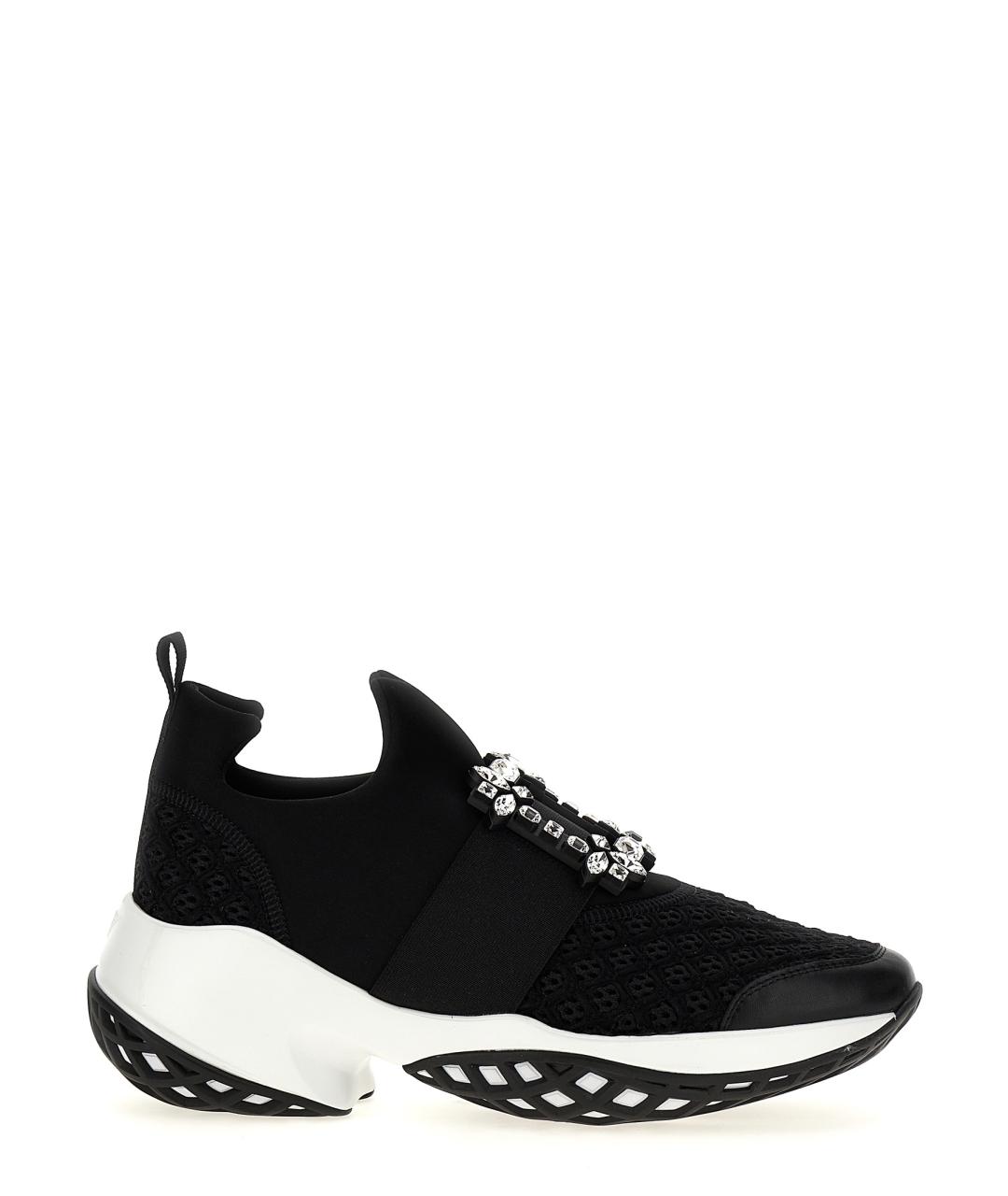 ROGER VIVIER Черные синтетические кроссовки, фото 1