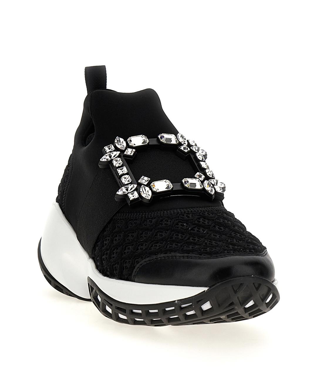 ROGER VIVIER Черные синтетические кроссовки, фото 2