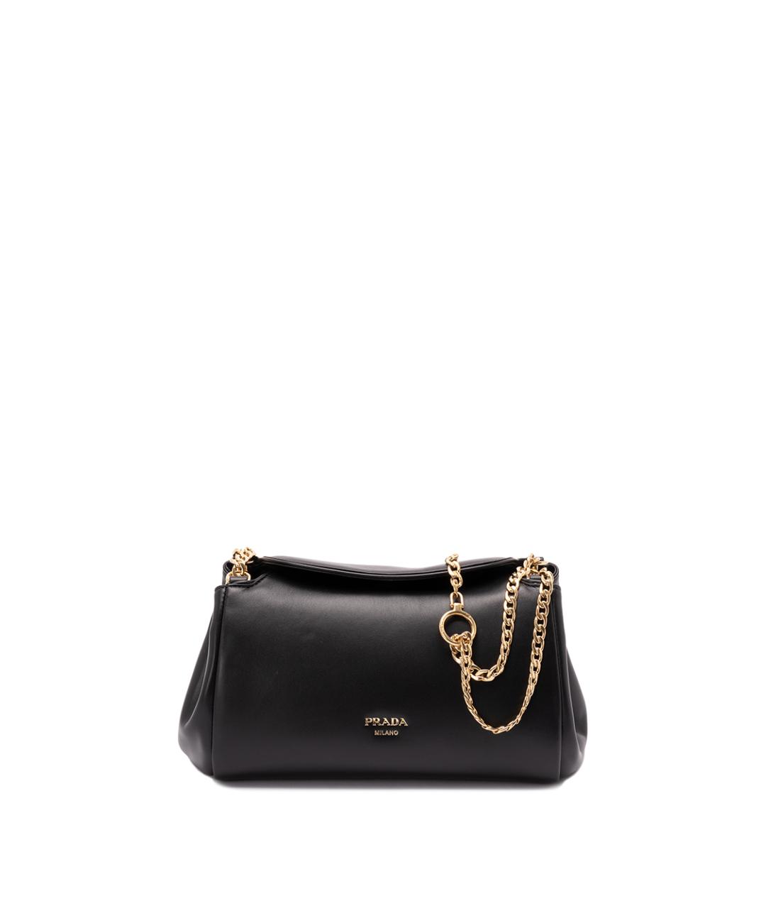 PRADA Черная кожаная сумка через плечо, фото 1