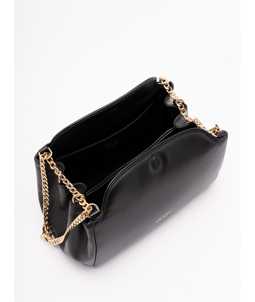 PRADA Черная кожаная сумка через плечо, фото 4