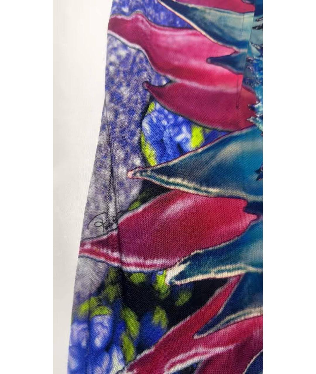 ROBERTO CAVALLI Синее вискозное повседневное платье, фото 5