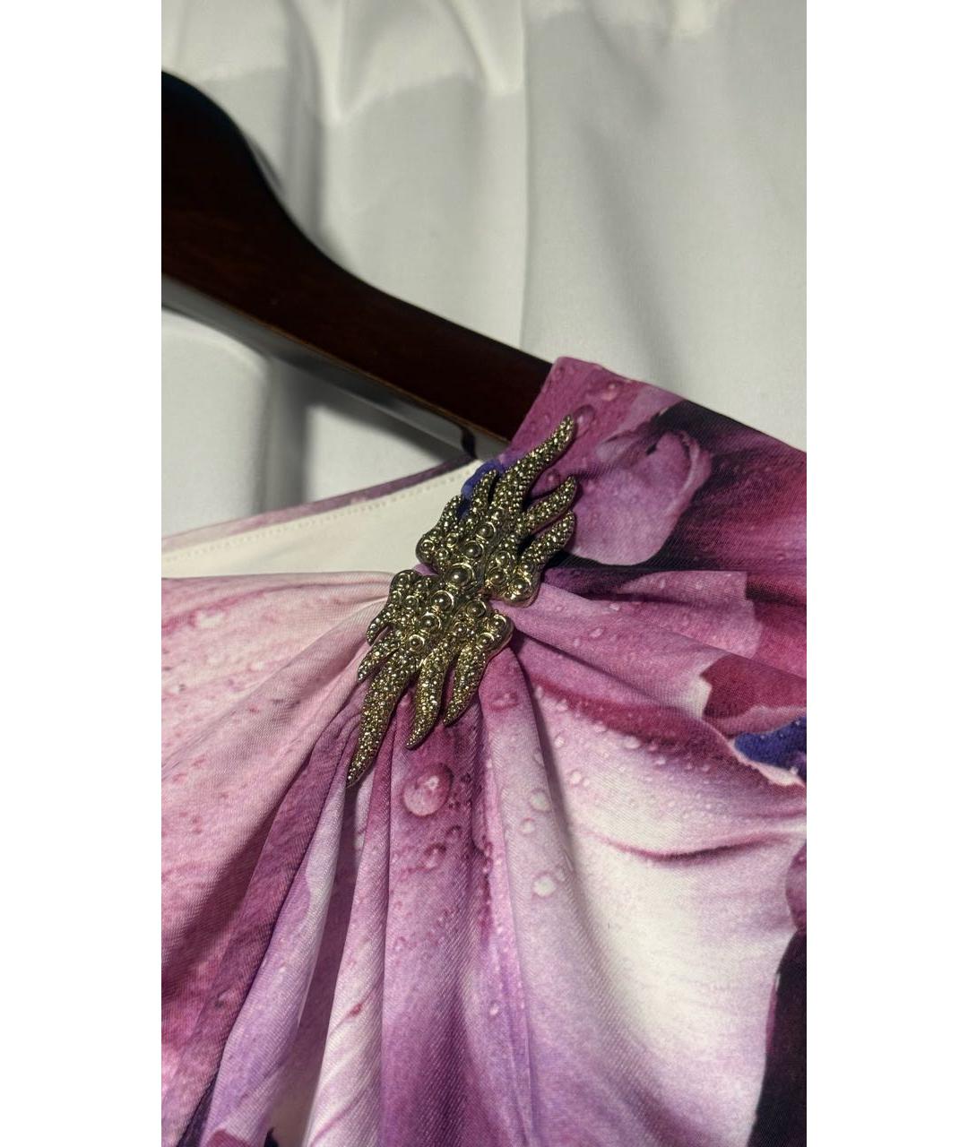ROBERTO CAVALLI Розовое полиамидовое повседневное платье, фото 7