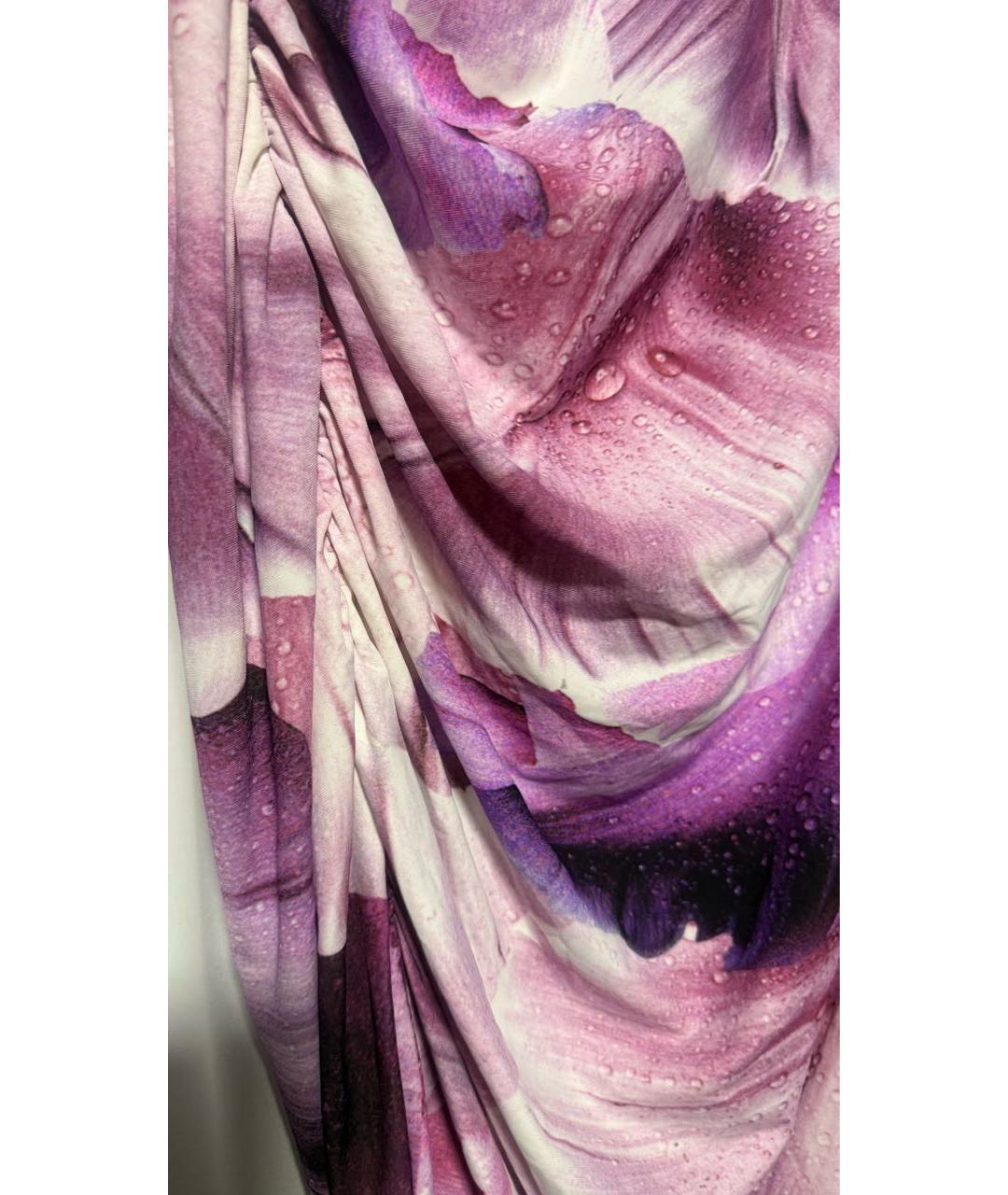 ROBERTO CAVALLI Розовое полиамидовое повседневное платье, фото 8